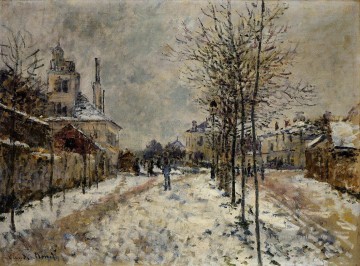der Boulevard de Pontoise bei Argenteuil Schnee Effect Claude Monet Ölgemälde